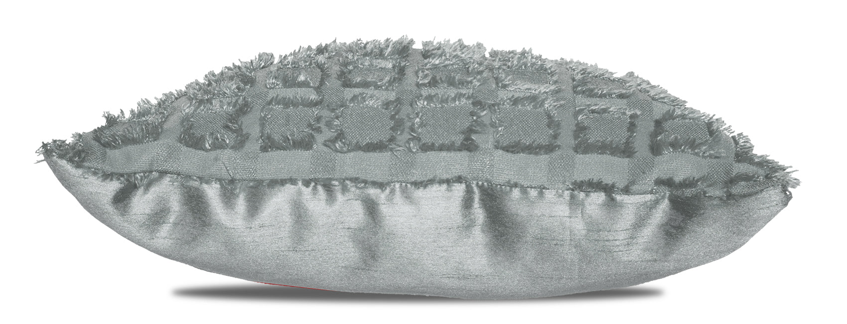 Elsa Square Fur Fabric Lined Eyelet Curtains (Silver)