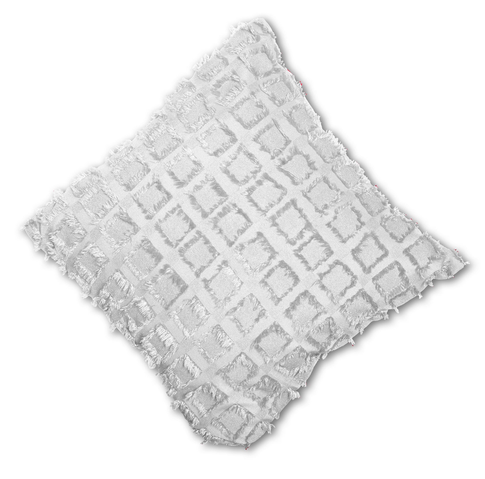 Elsa Square Fur Fabric Lined Eyelet Curtains (White)