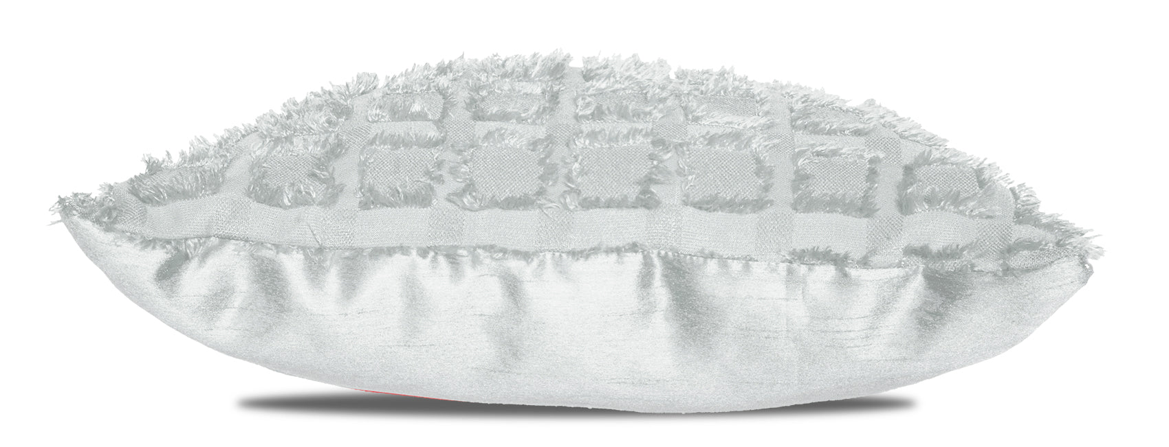 Elsa Square Fur Fabric Lined Eyelet Curtains (White)