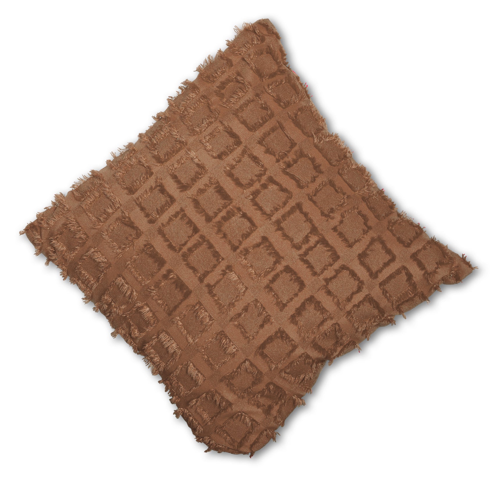 Elsa Square Fur Fabric Lined Eyelet Curtains (Mocha)