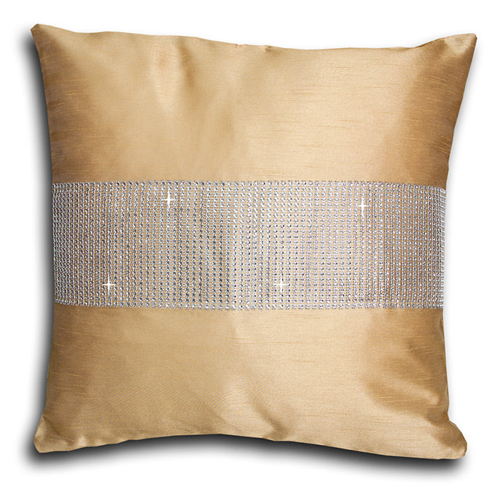 Diamante Faux Silk Cushion Covers 18 x 18"