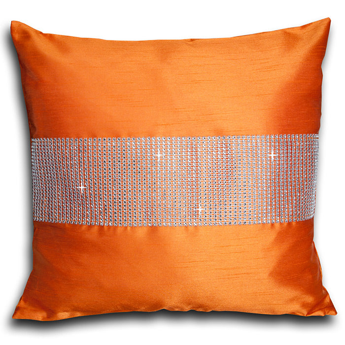 Diamante Faux Silk Cushion Covers 18 x 18"