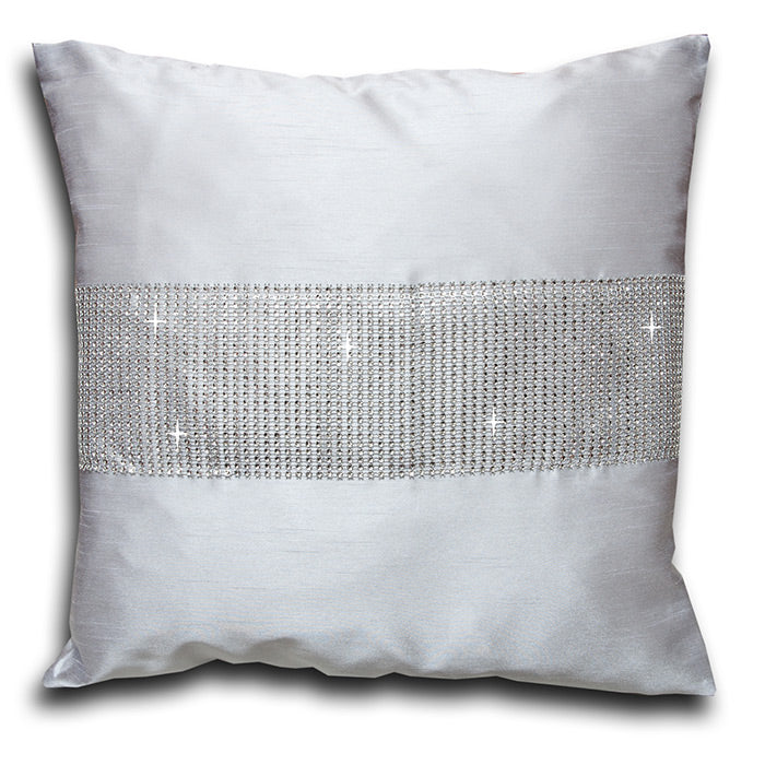 Diamante Faux Silk Cushion Covers 18 x 18"