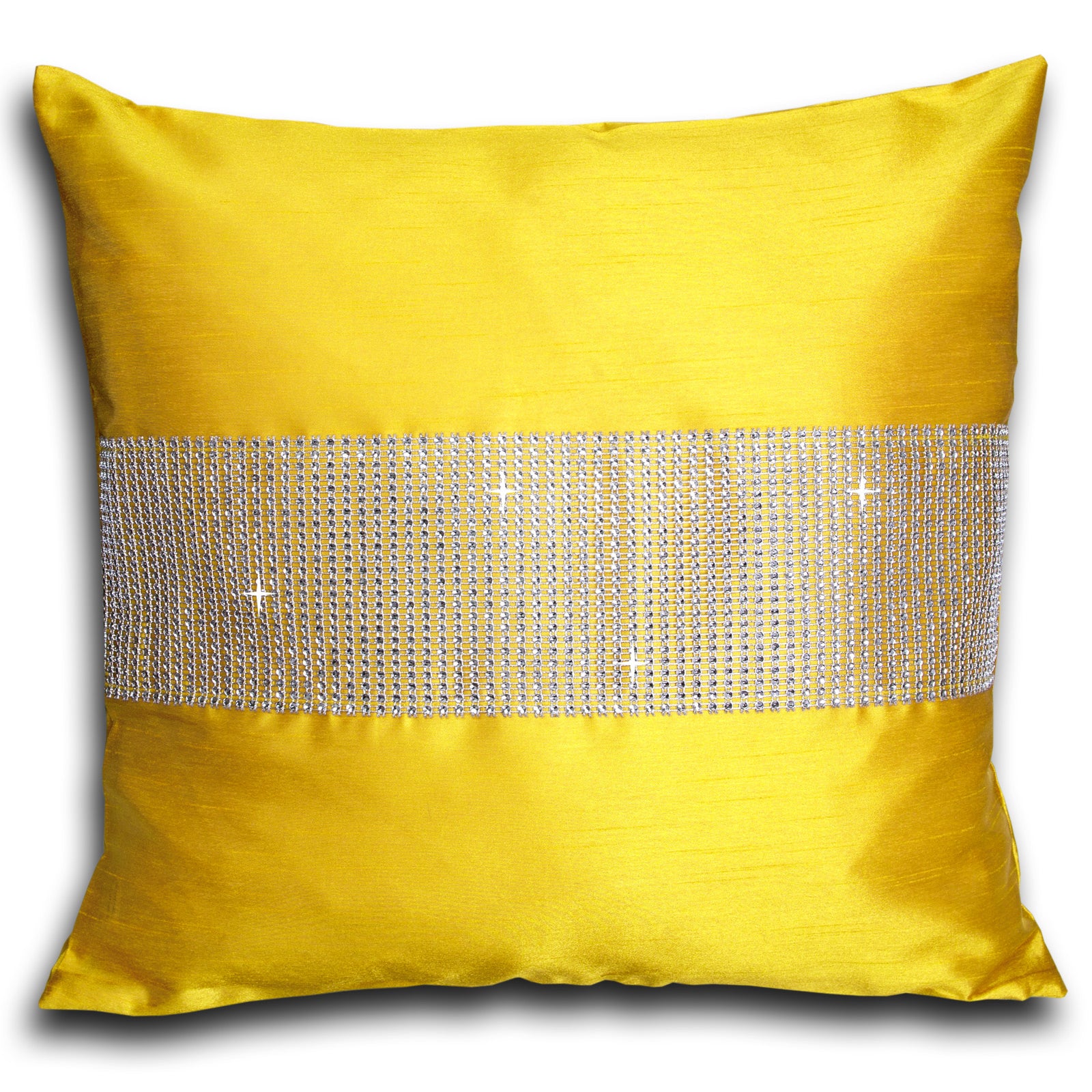 Diamante Faux Silk Cushion Covers 18 x 18"