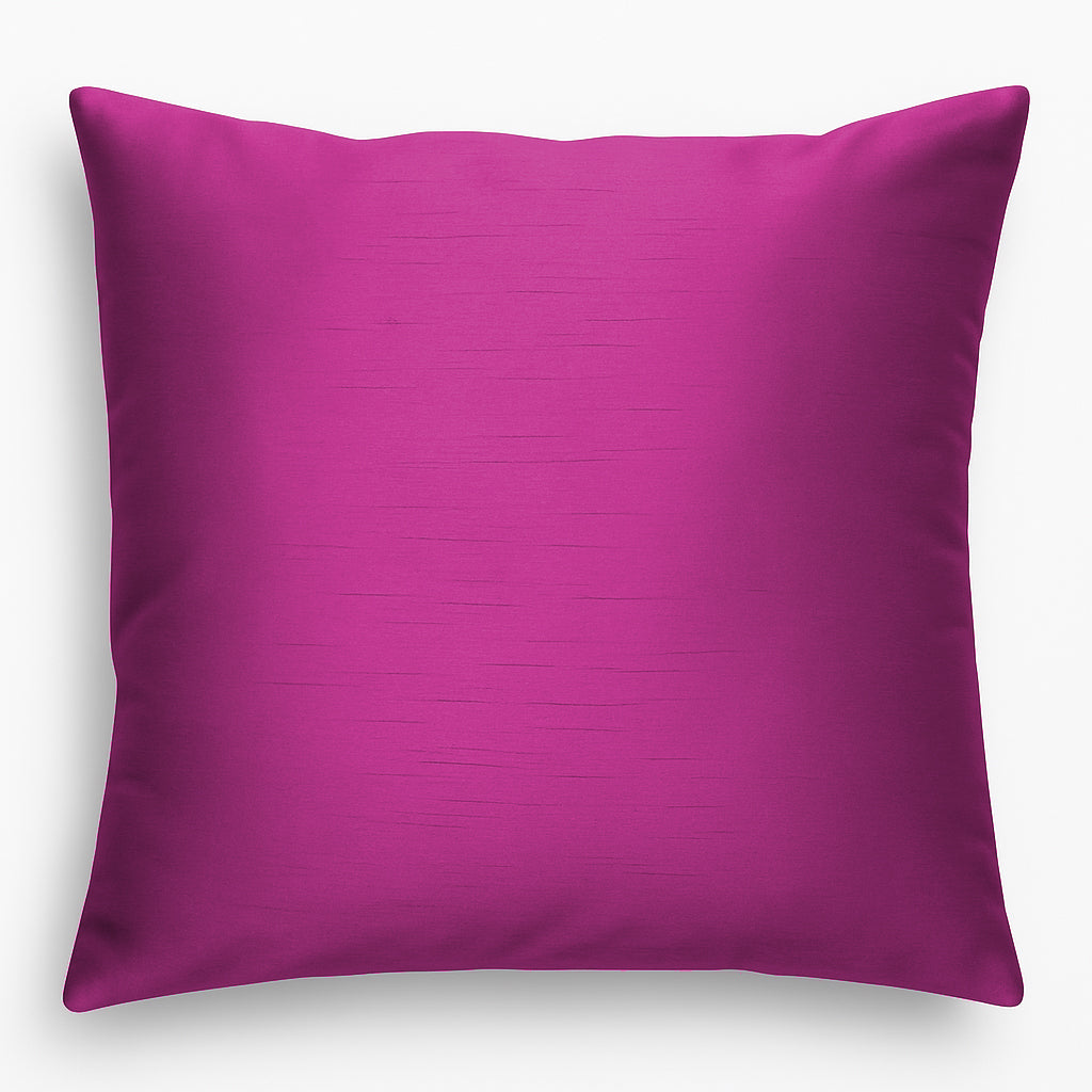 Faux Silk Eyelet Fully Lined Curtains (Fuchsia)