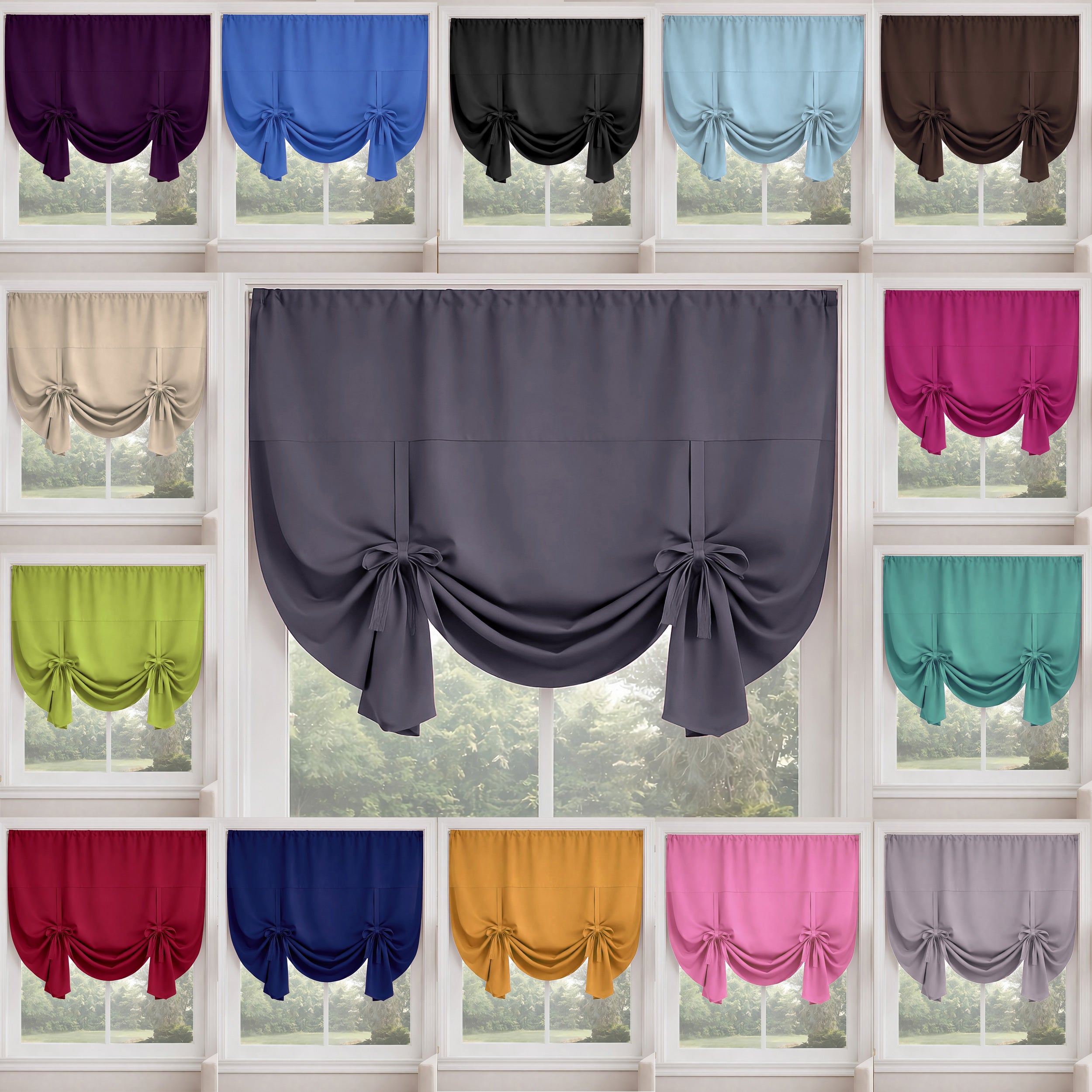 Thermal Blackout Tie Blinds 55" Wide