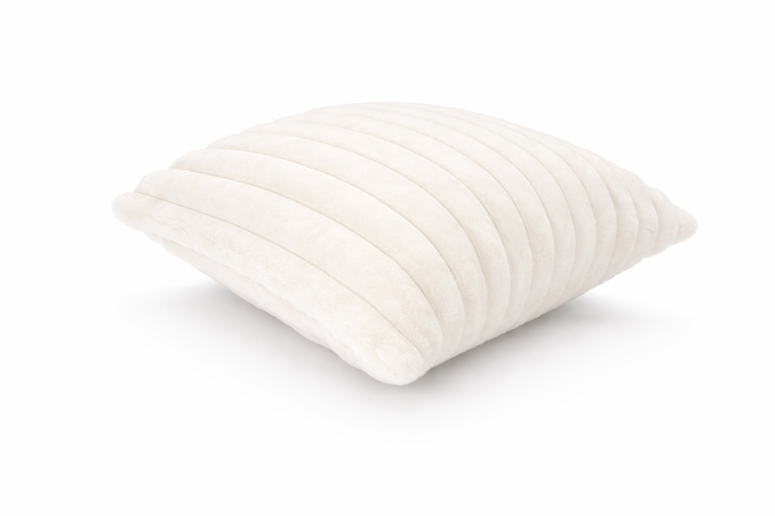 Ribbed Faux Fur Cushion Cover – Soft Plush Decorative Pillow (Multiple Colours and Sizes)