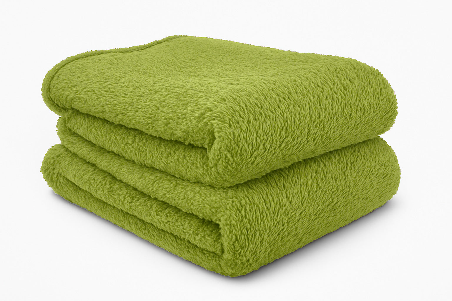 Teddy Fleece Throw (Lime)