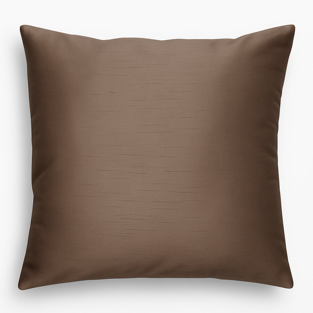 Faux Silk Eyelet Fully Lined Curtains (Mocha)