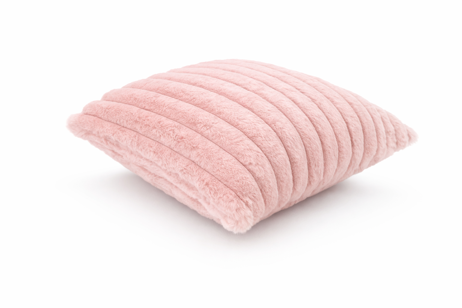 Ribbed Faux Fur Cushion Cover – Soft Plush Decorative Pillow (Multiple Colours and Sizes)