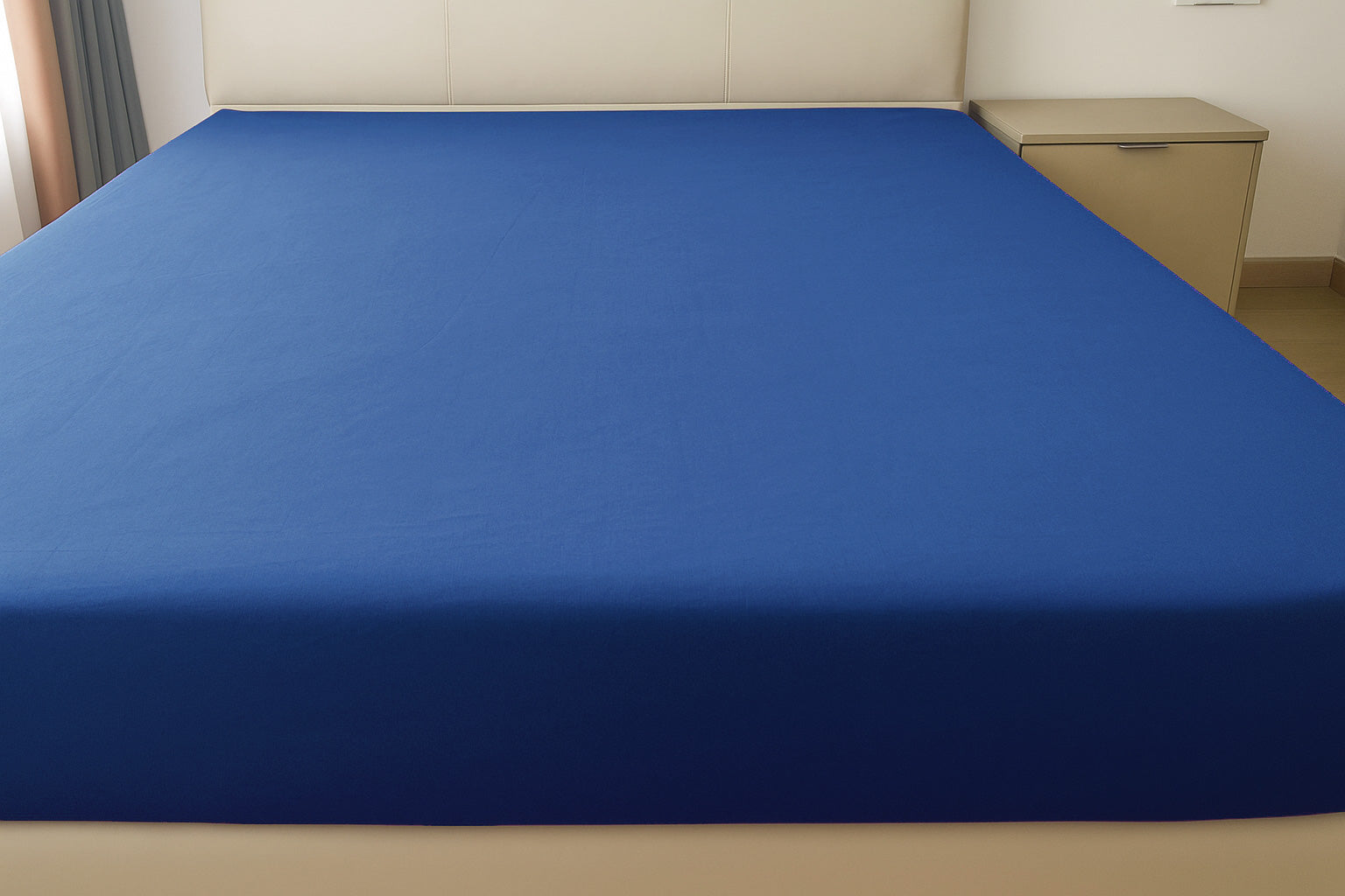 Microfibre Fitted Bed Sheet (Blue)