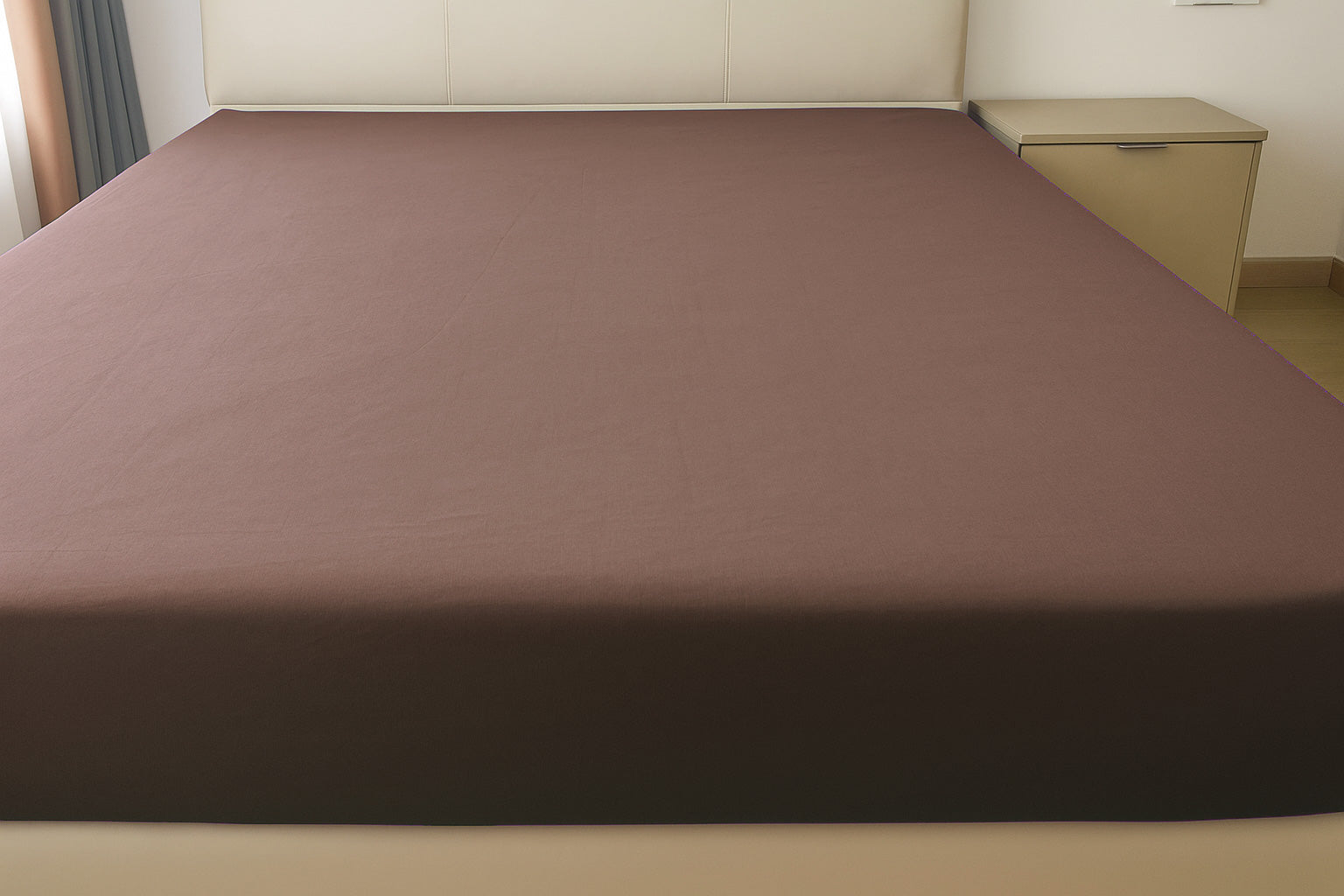 Microfibre Fitted Bed Sheet (Chocolate)