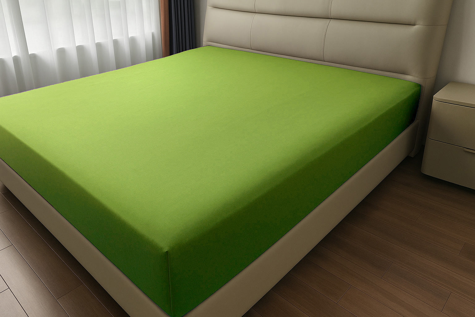 Microfibre Fitted Bed Sheet (Lime)