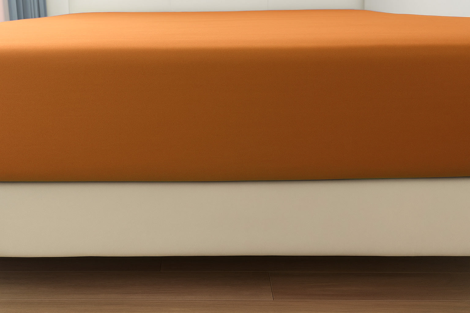 Microfibre Fitted Bed Sheet - Orange