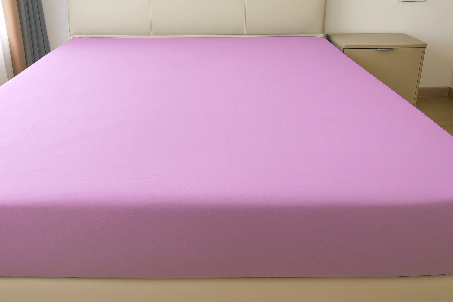 Microfibre Fitted Bed Sheet (Pink)