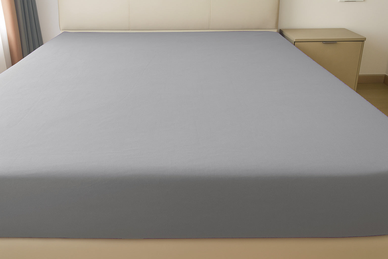 Microfibre Fitted Bed Sheet (Silver)