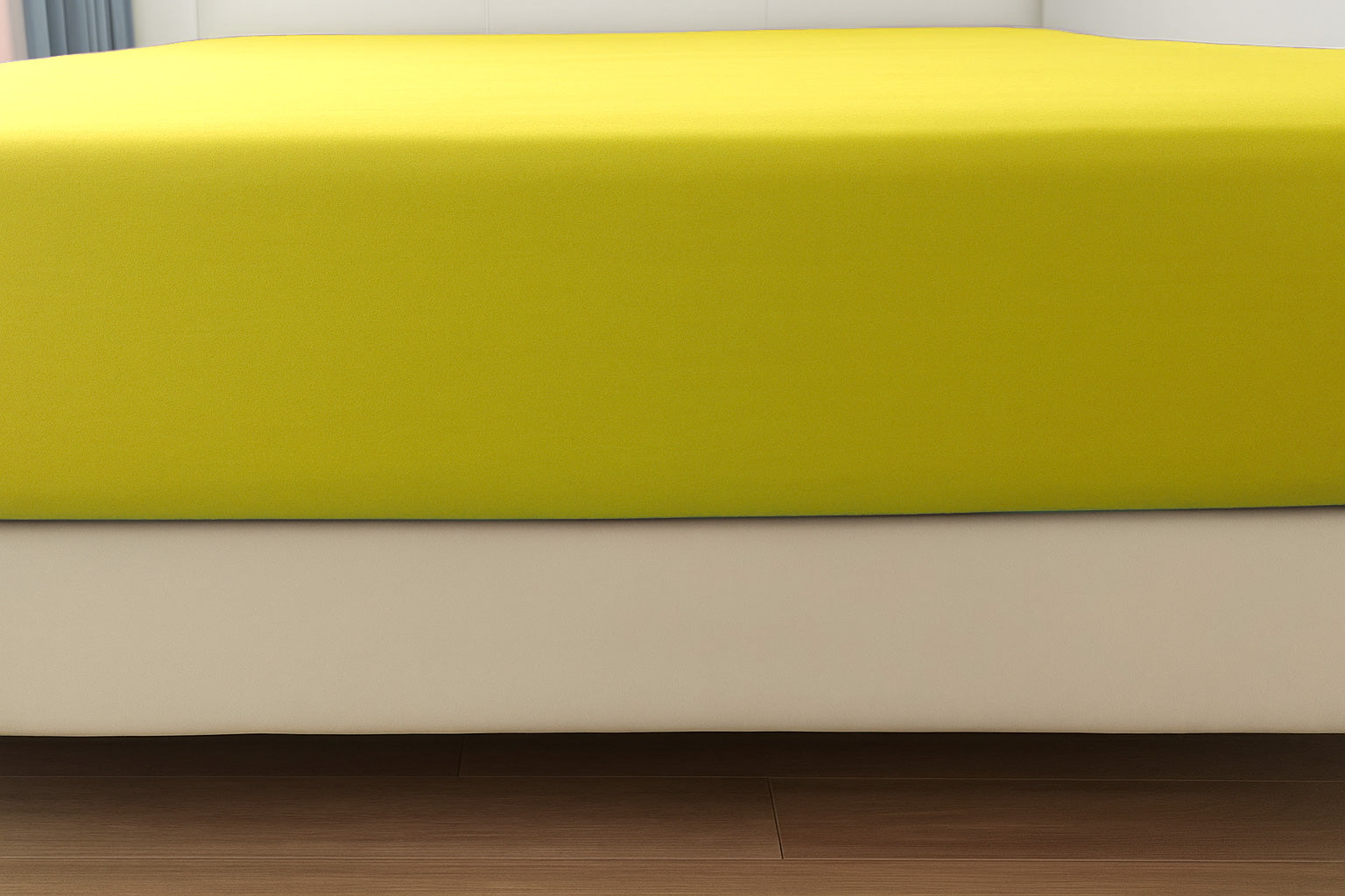 Microfibre Fitted Bed Sheet (Yellow)