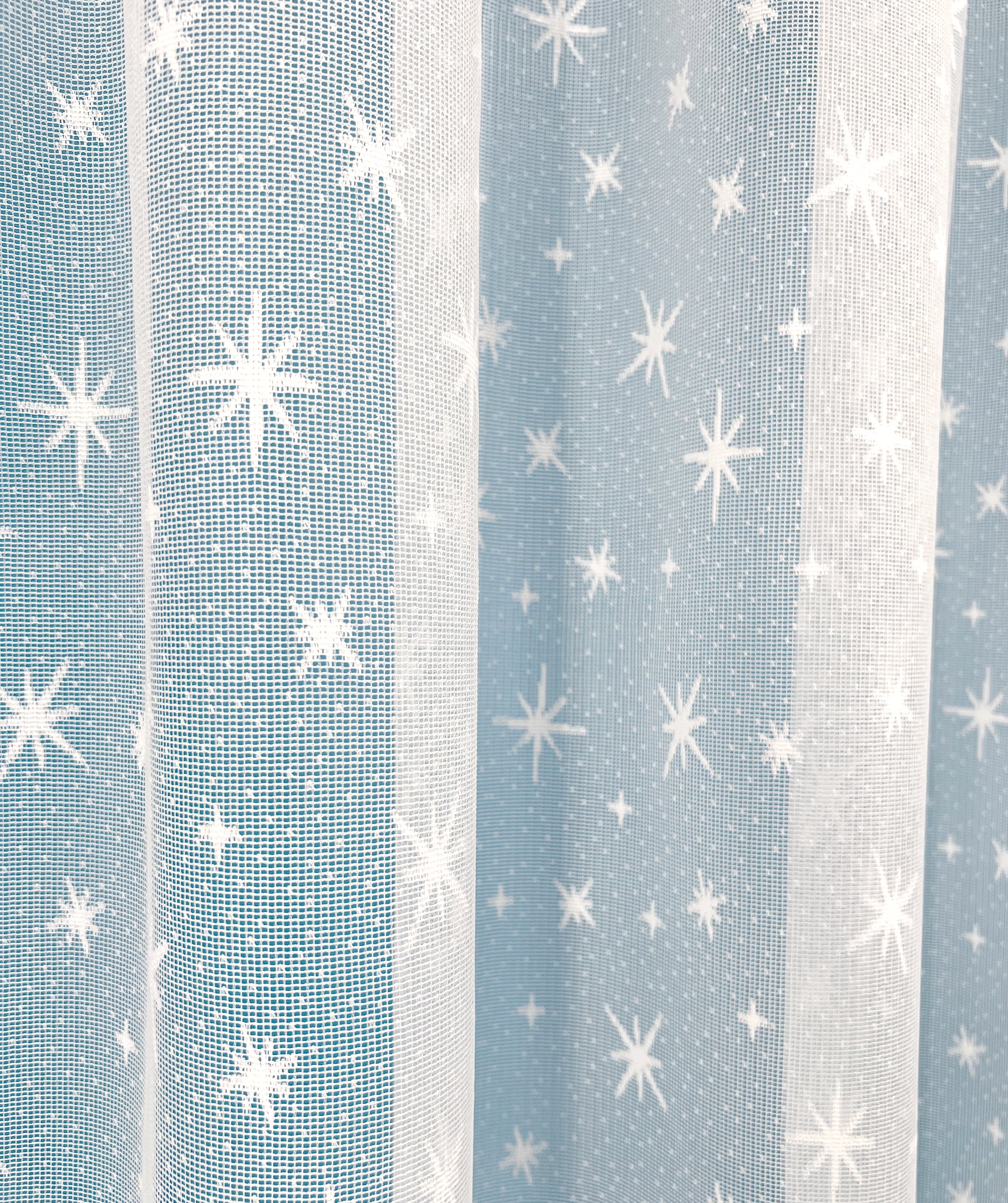 Stars White Net Curtains