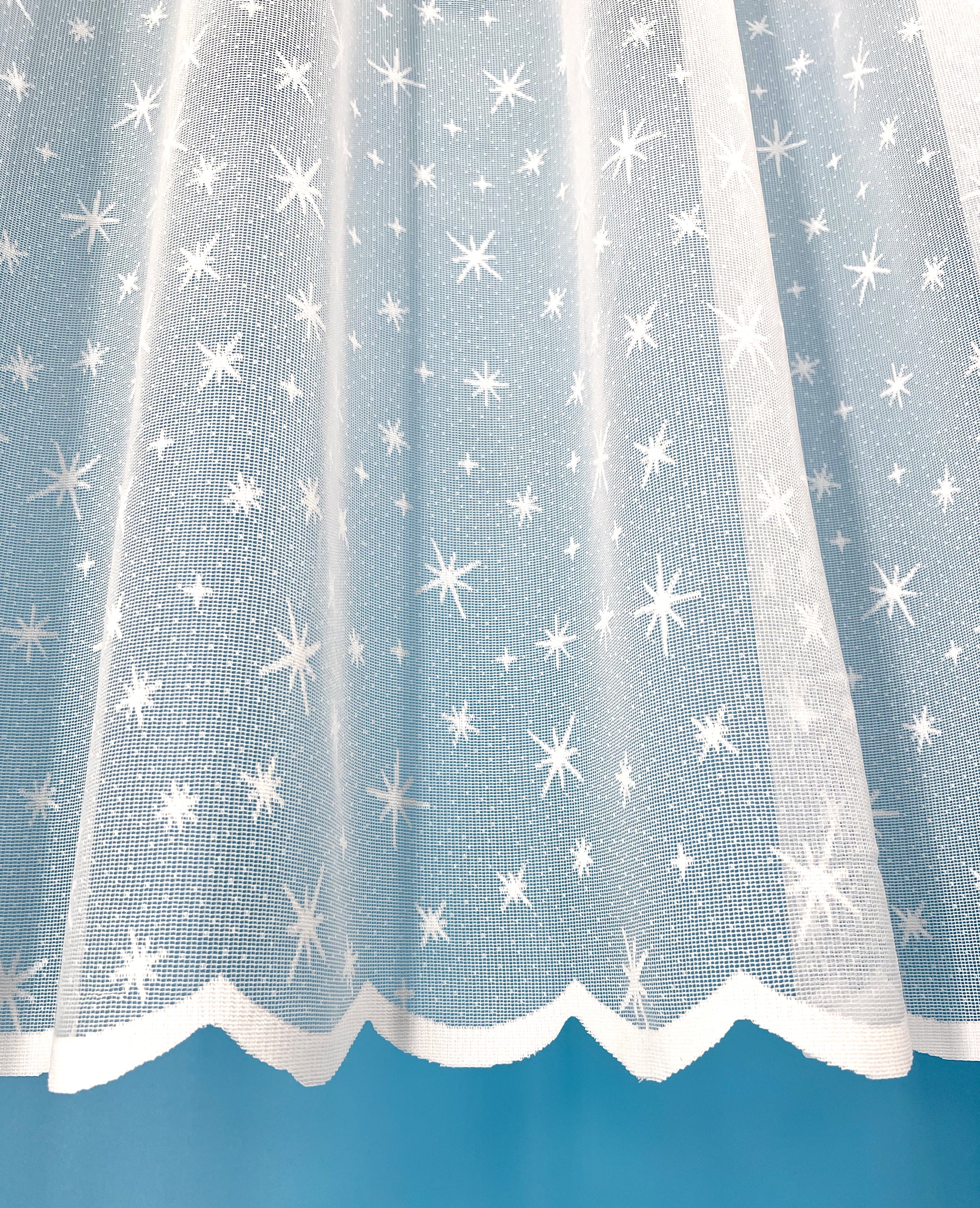 Stars White Net Curtains