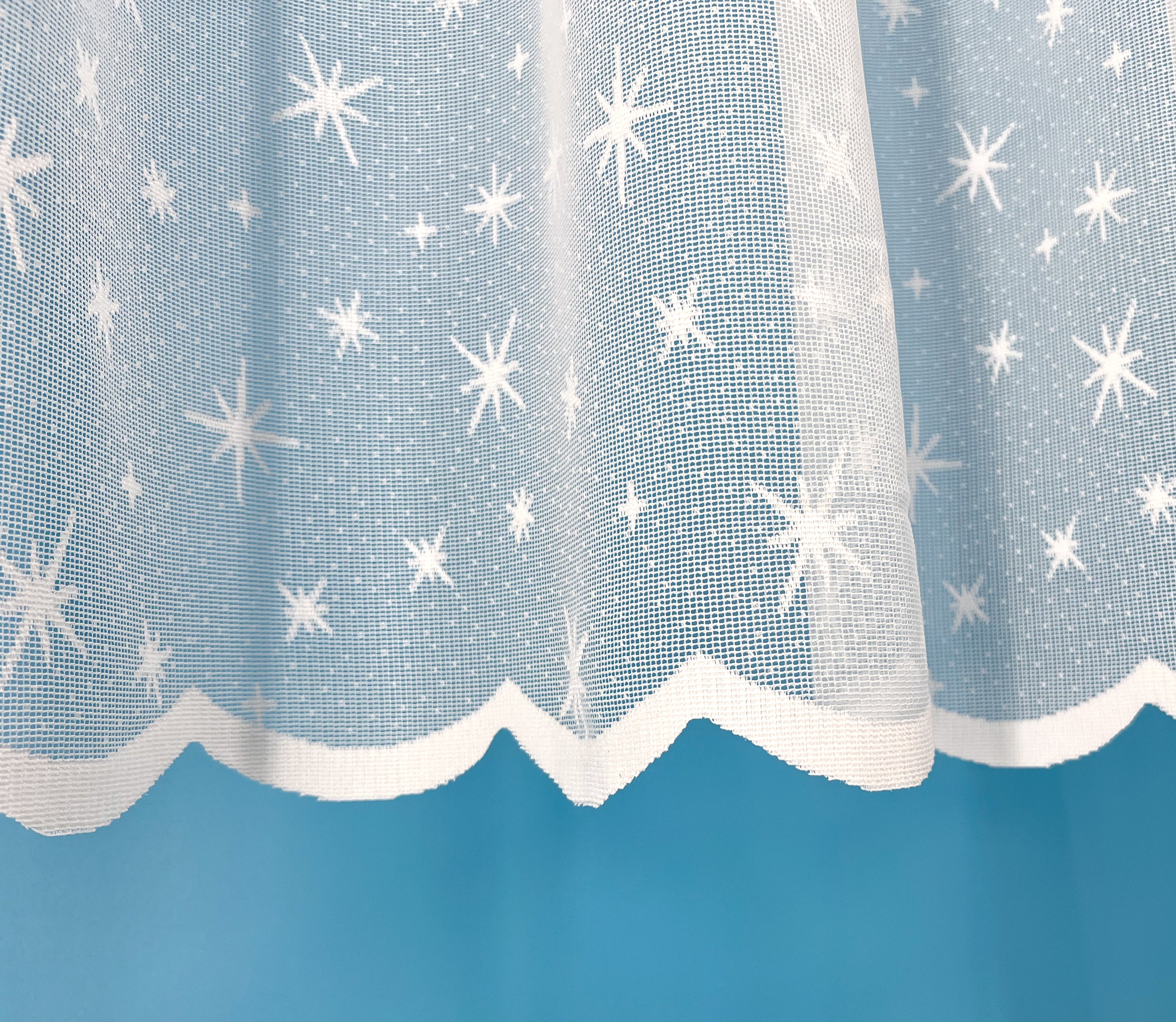 Stars White Net Curtains