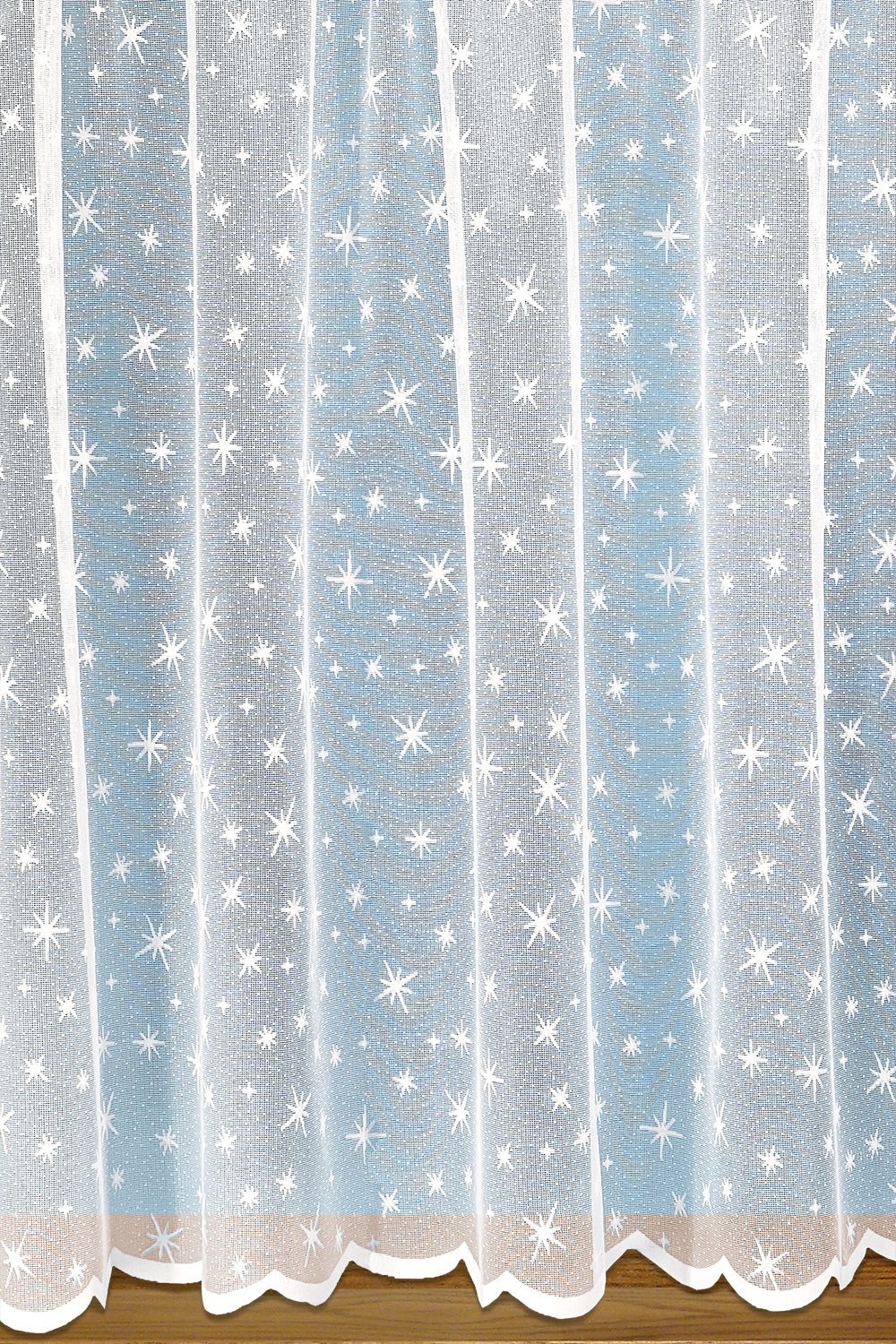 Stars White Net Curtains