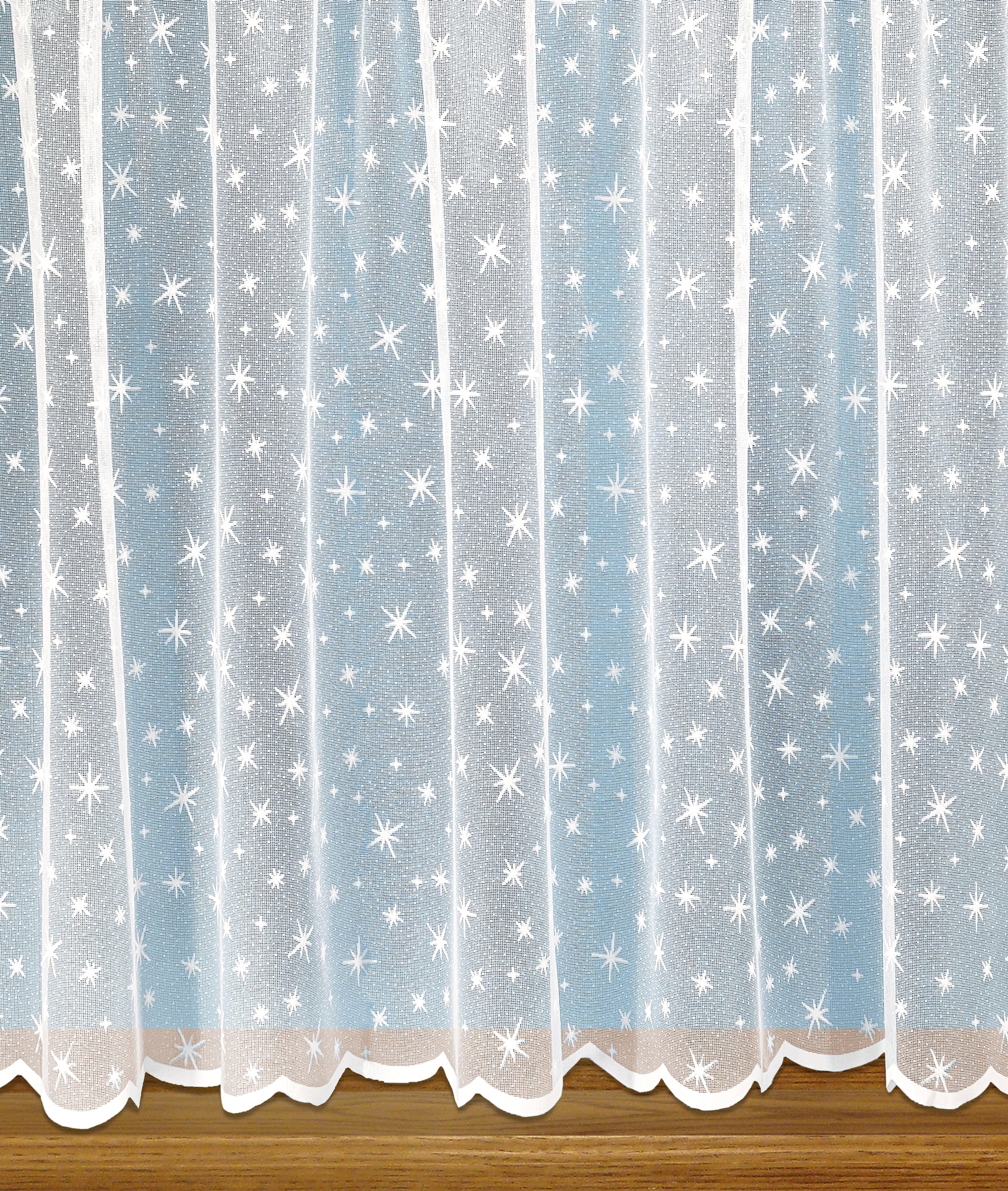 Stars White Net Curtains