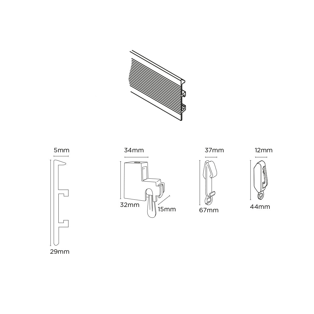 Bendable Curtain Track Rail for Straight & Bay Window (Silver)