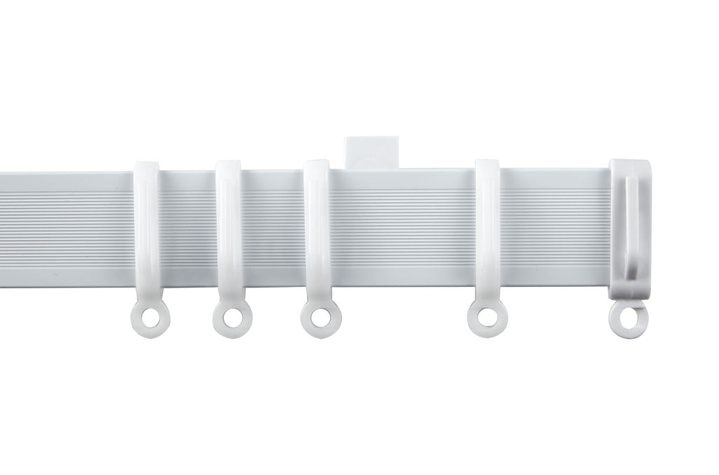 Lightweight Curtain Rails Bendable Curtain Track Rail for Straight & Bay Window (White)