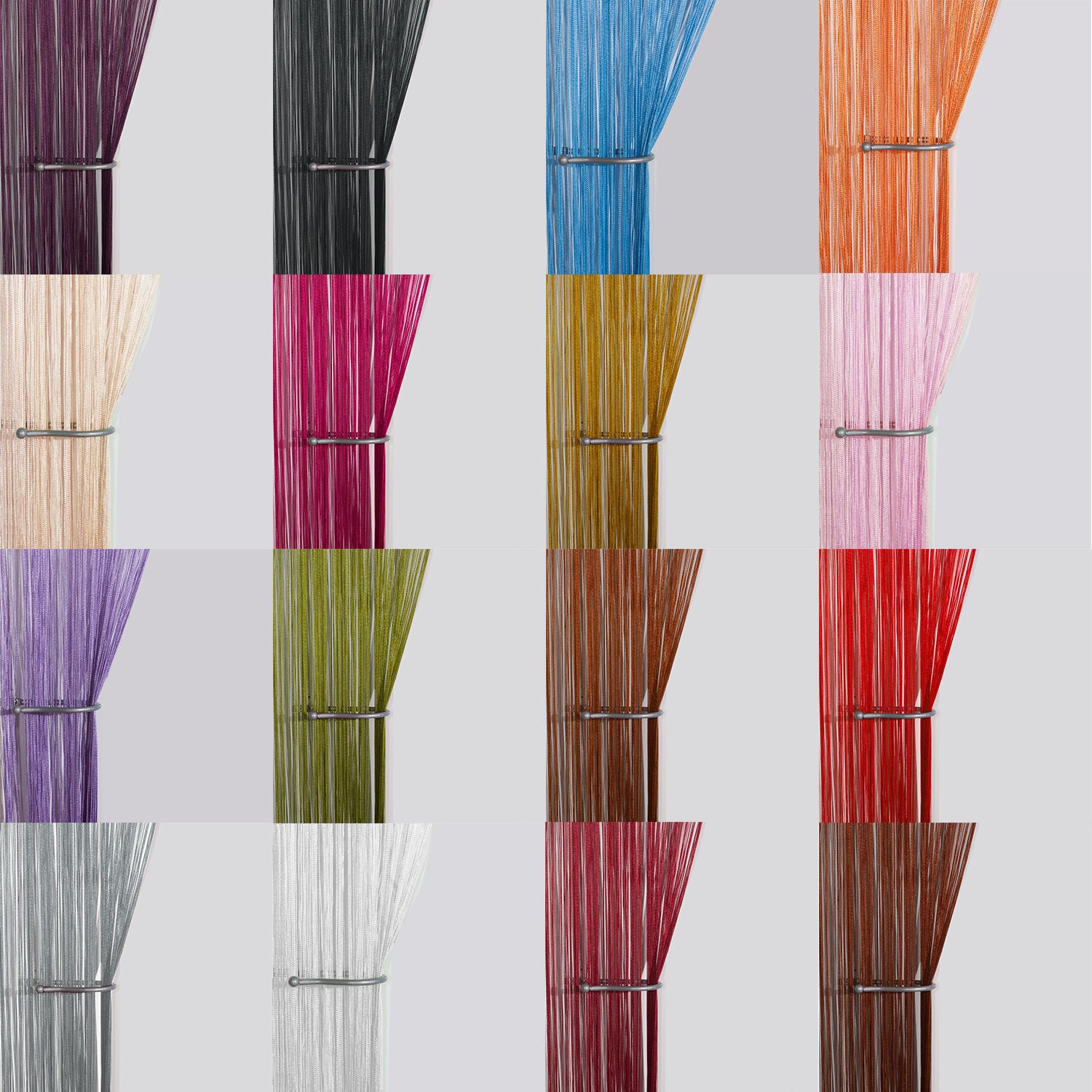 'String Curtain Panel' White