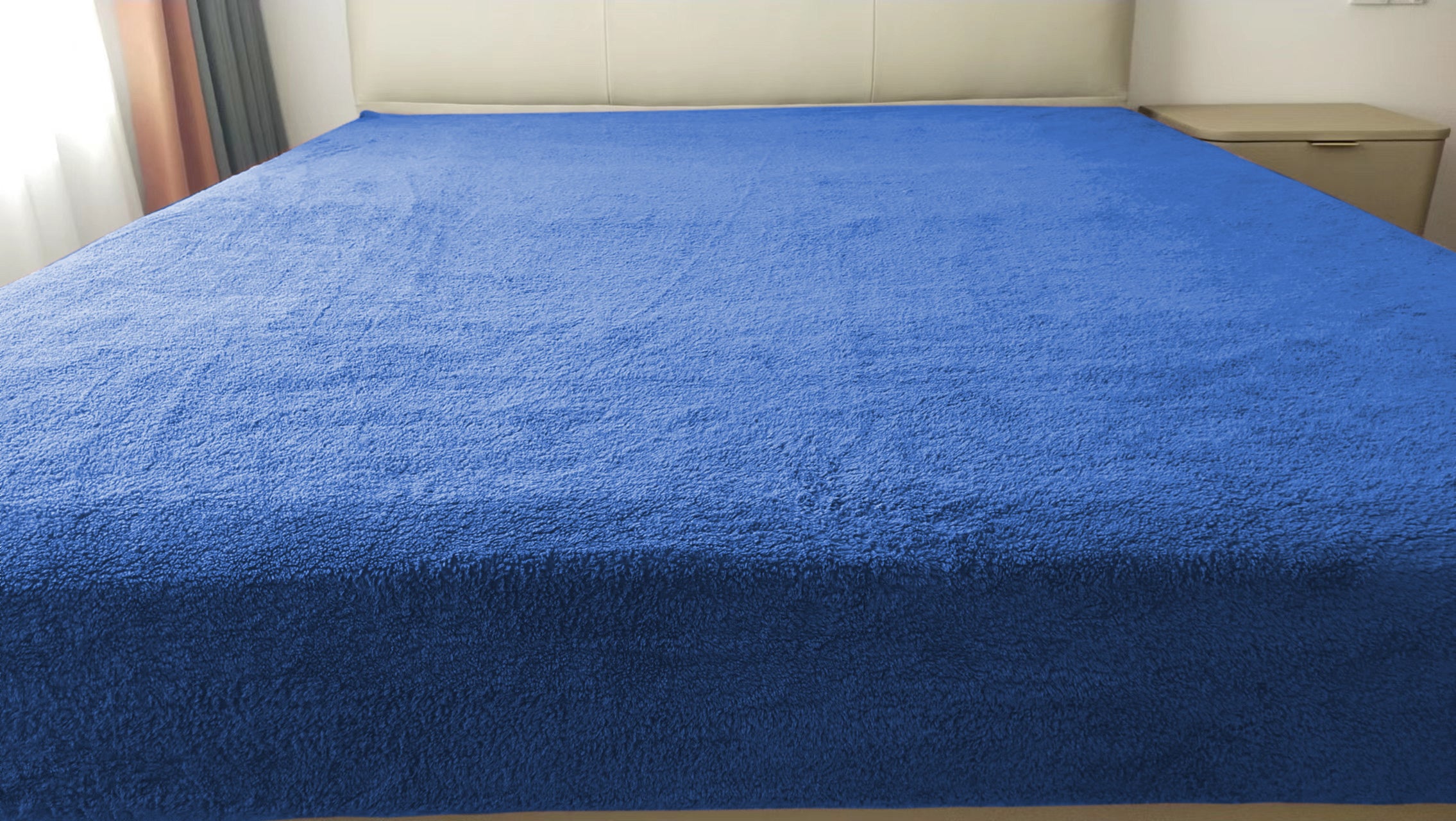 Teddy Fleece Fitted Sheet (Blue)