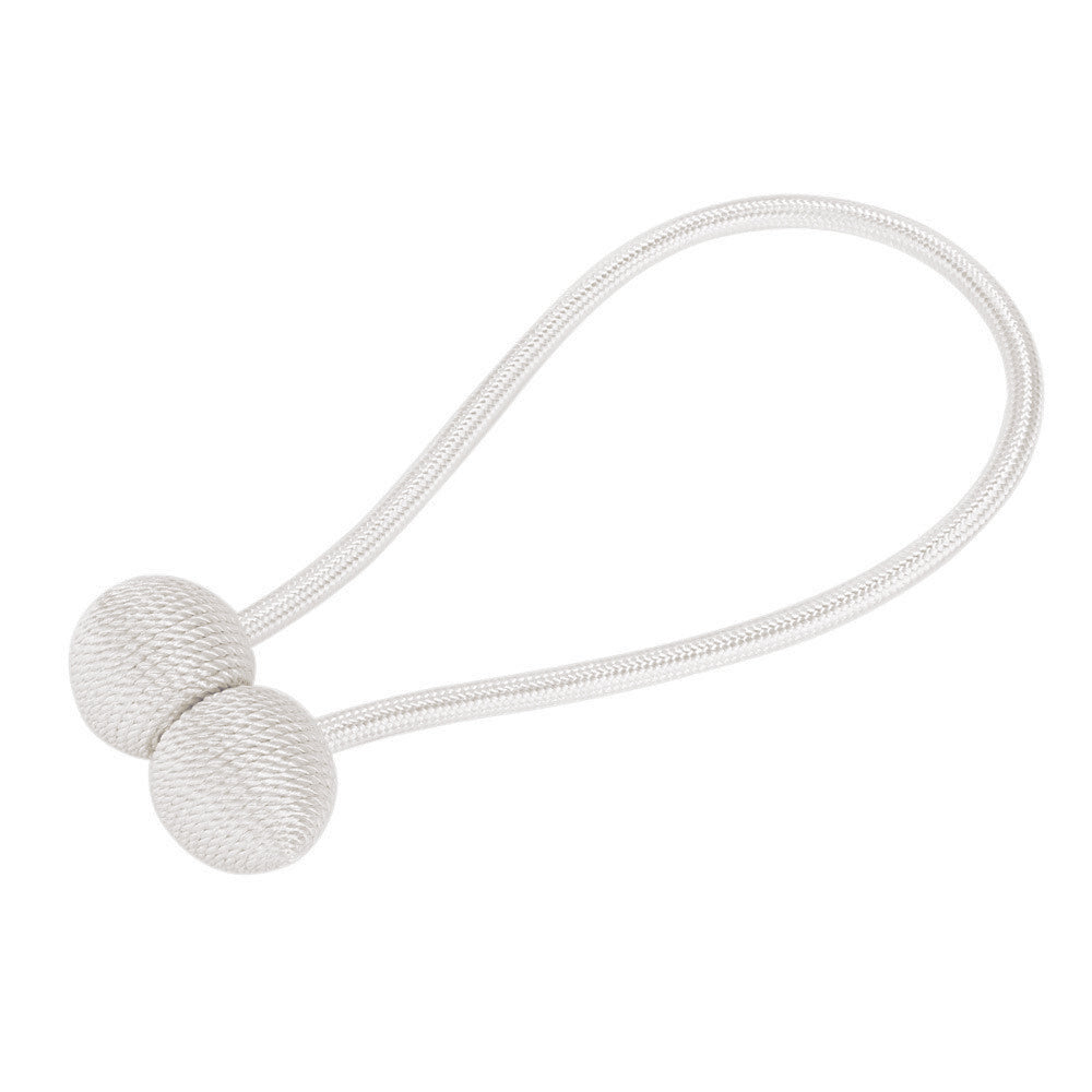 Magnetic Ball Curtain Tie Back (White)