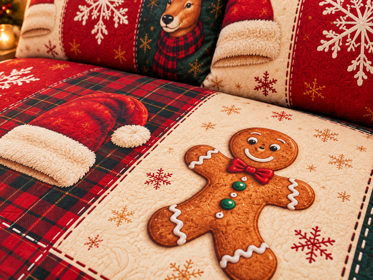 Merry Christmas Patchwork Duvet Cover Set