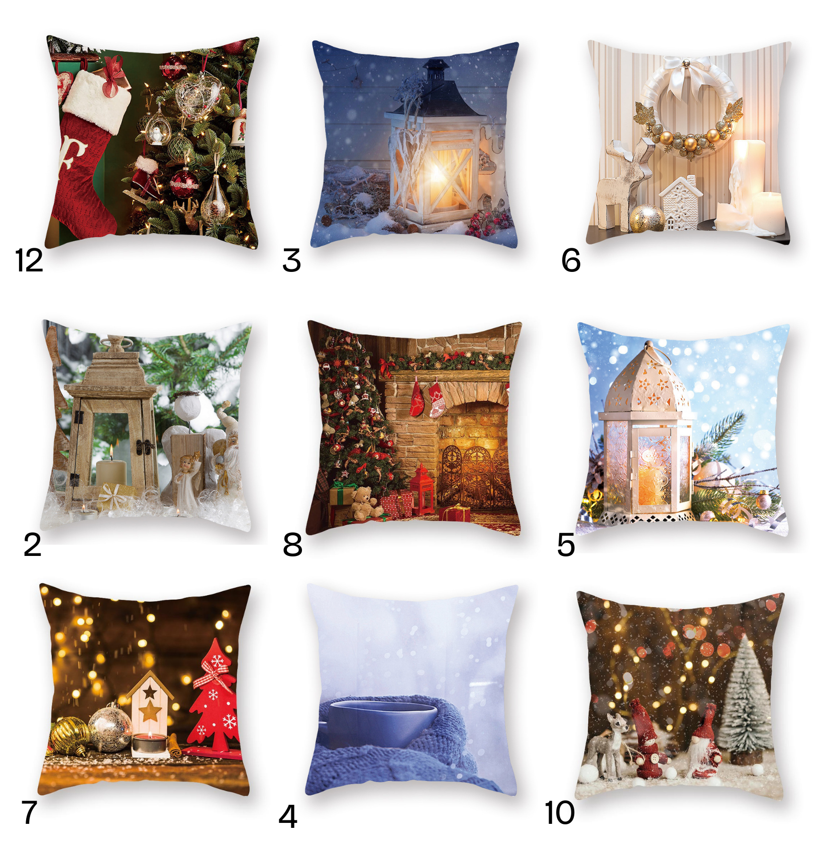 Christmas Xmas Cushion Covers 18" x 18"