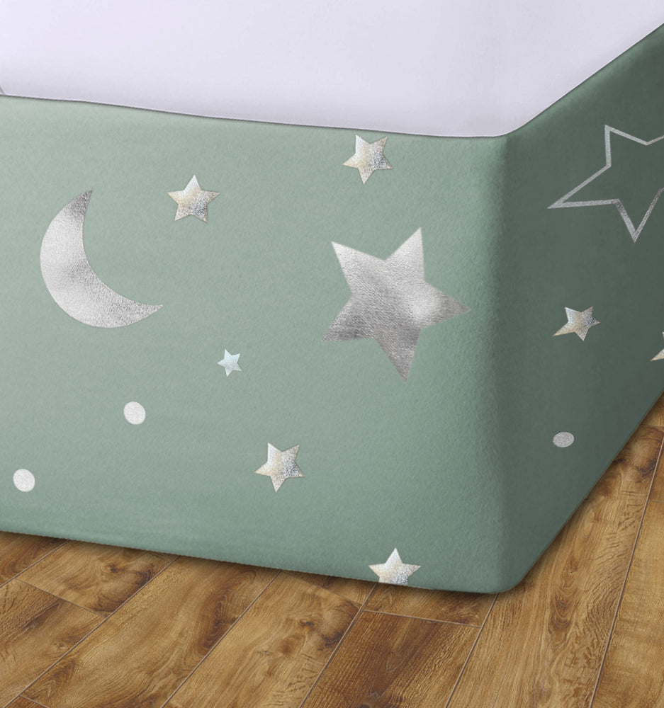 Stars And Moon Elasticated Divan Bed Valance