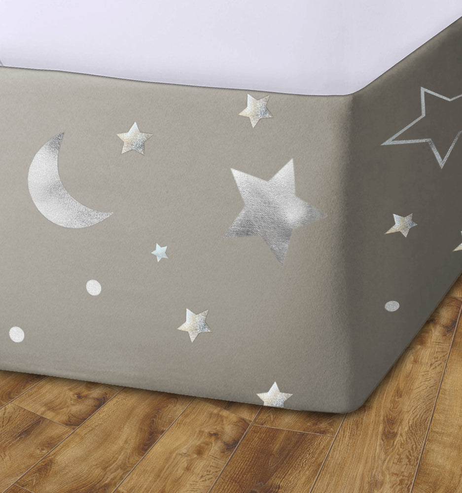 Stars And Moon Elasticated Divan Bed Valance