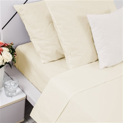 Plain Duvet Cover Bedding Set - Cream