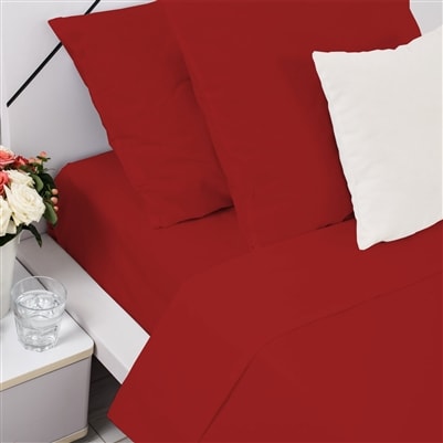 Plain Fitted Bed Sheets - Red