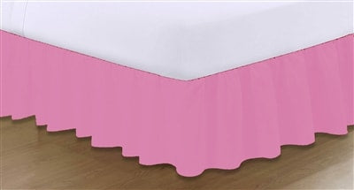 Plain Frilled Valance Sheets - Pink