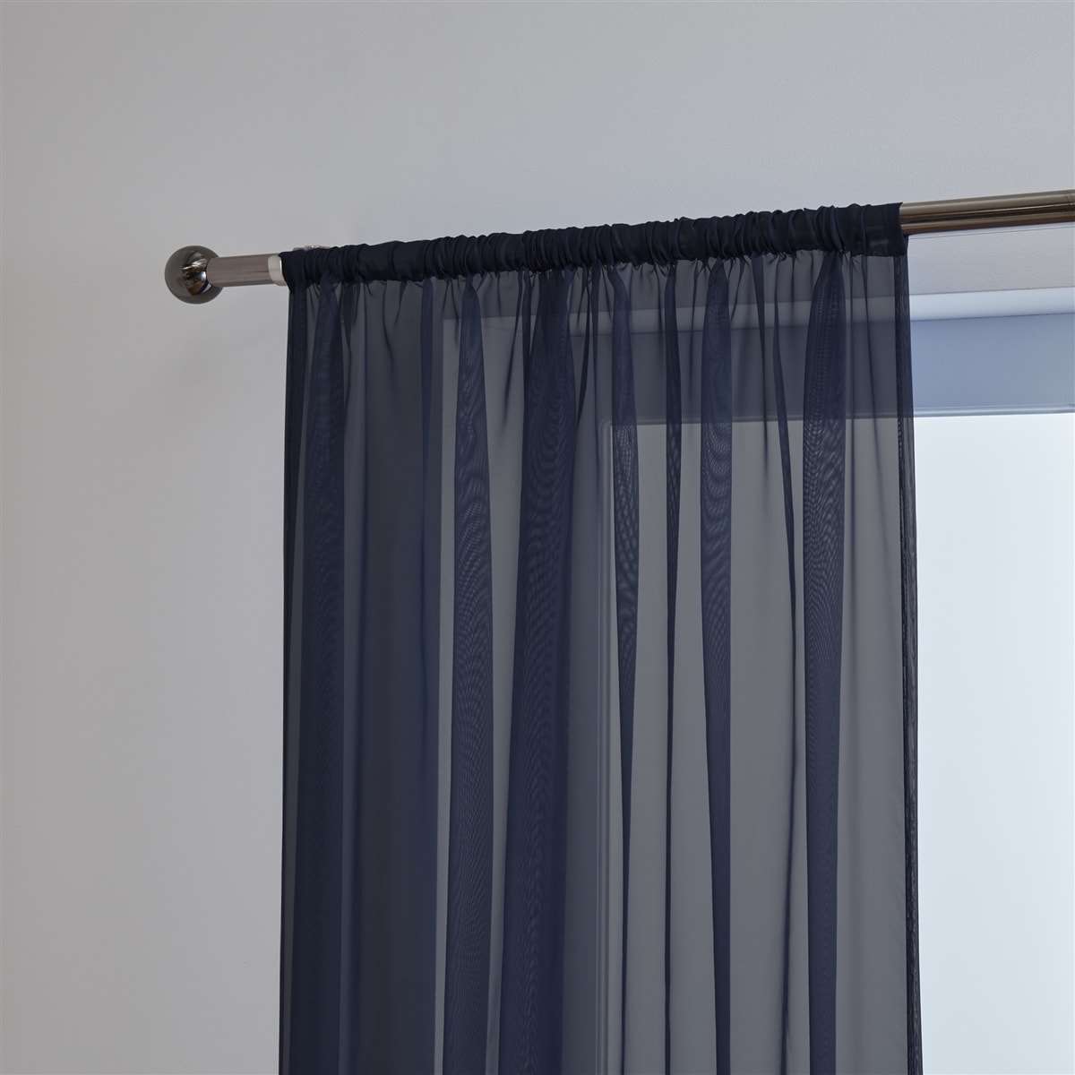 'Lucy' Black Slot Top Voile Panel