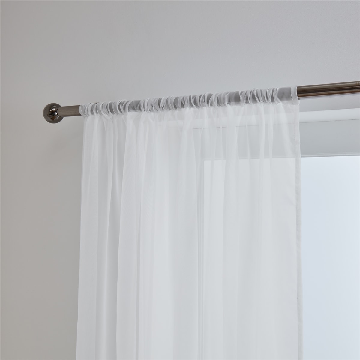 'Lucy' White Slot Top Voile Panel