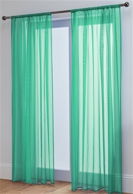 'Lucy Pair' Green Slot Top Voile Panels