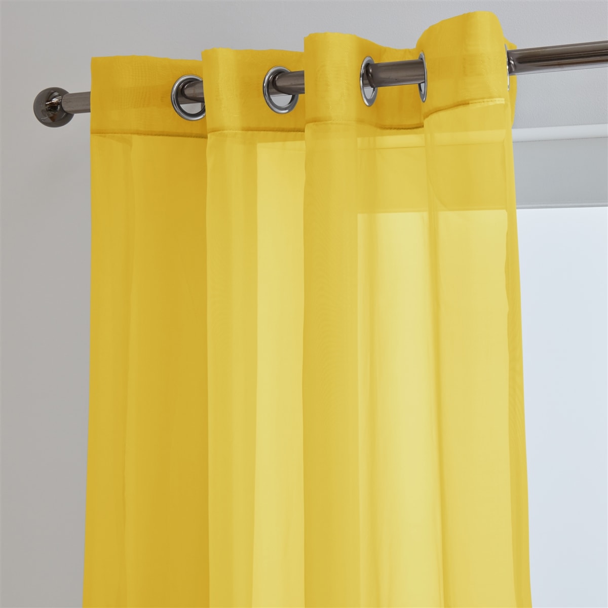 'Lucy' Yellow Eyelet Ring Top Voile Panel