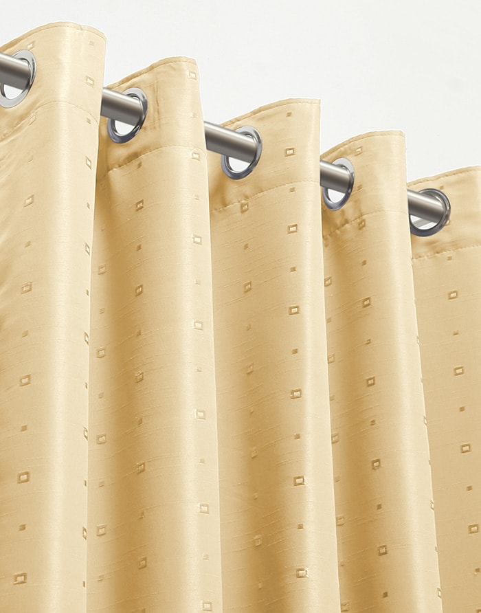 Mayfair Eyelet Lined Curtains (Cream)