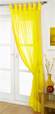 'Opaque' Yellow Tab Top Voile Panel