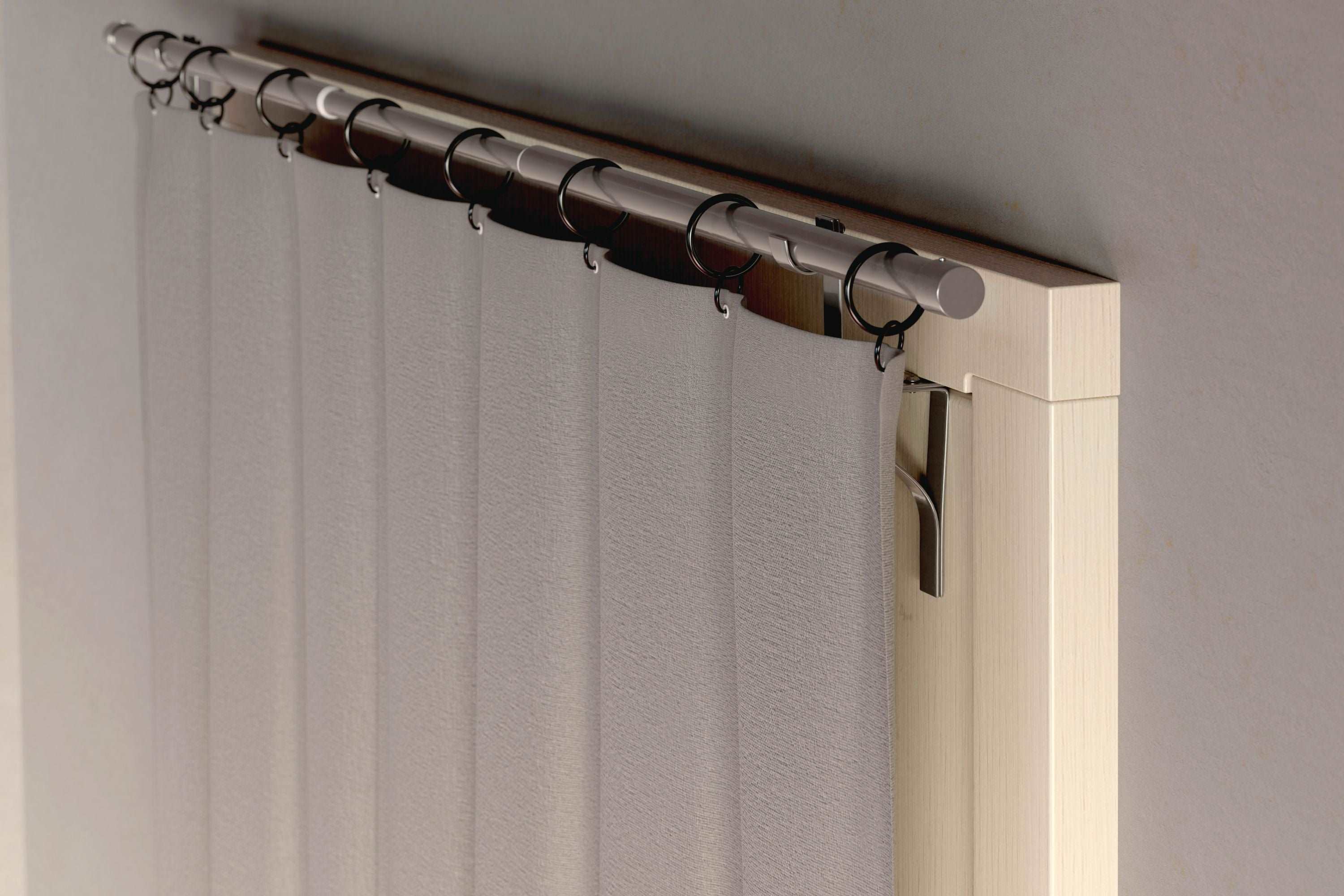 Extendable (No Drilling) Door Curtain Pole 70cm - 120cm (White)