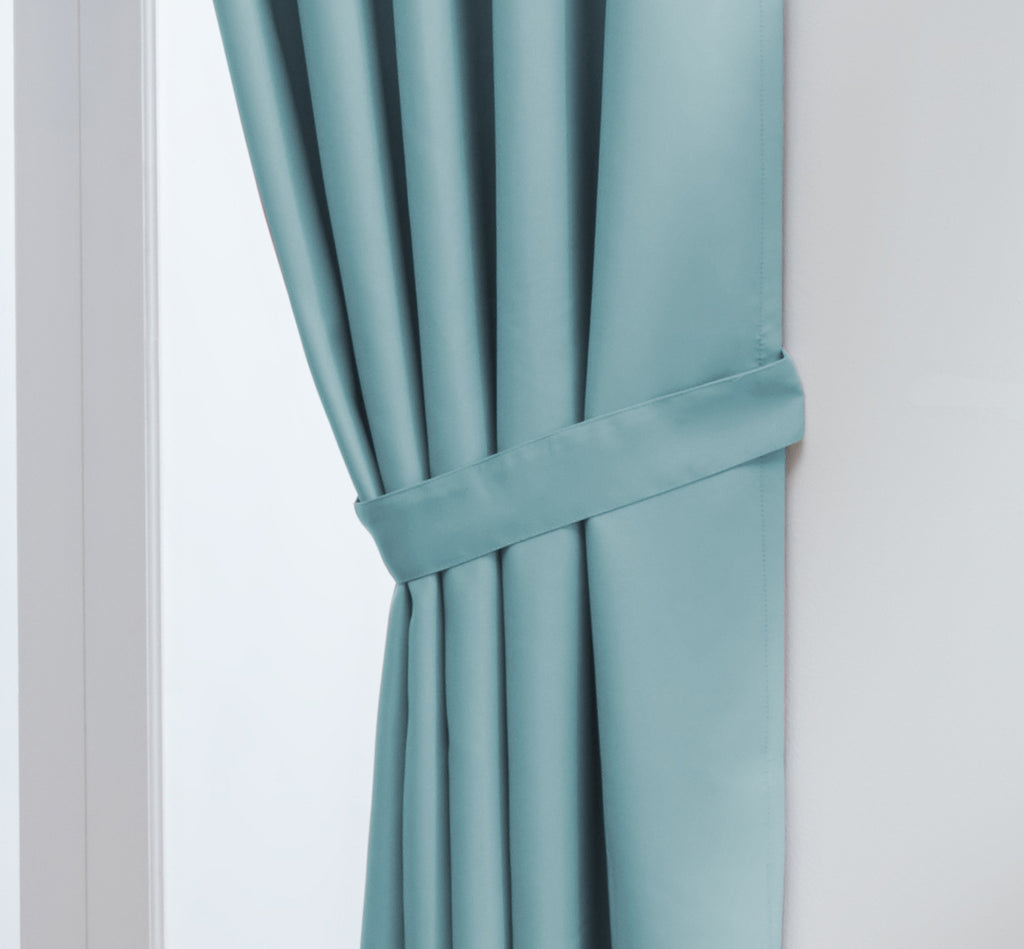 2-Pack Thermal Blackout Curtains With Eyelet Ring Top & Tie Backs – Modern, Light-Reducing, Polyester